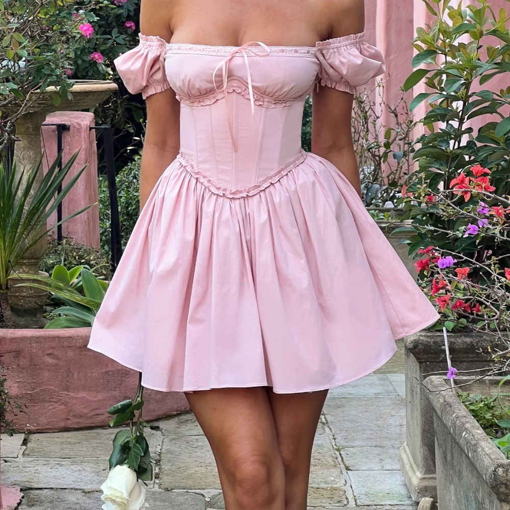 Light pink mini dress
